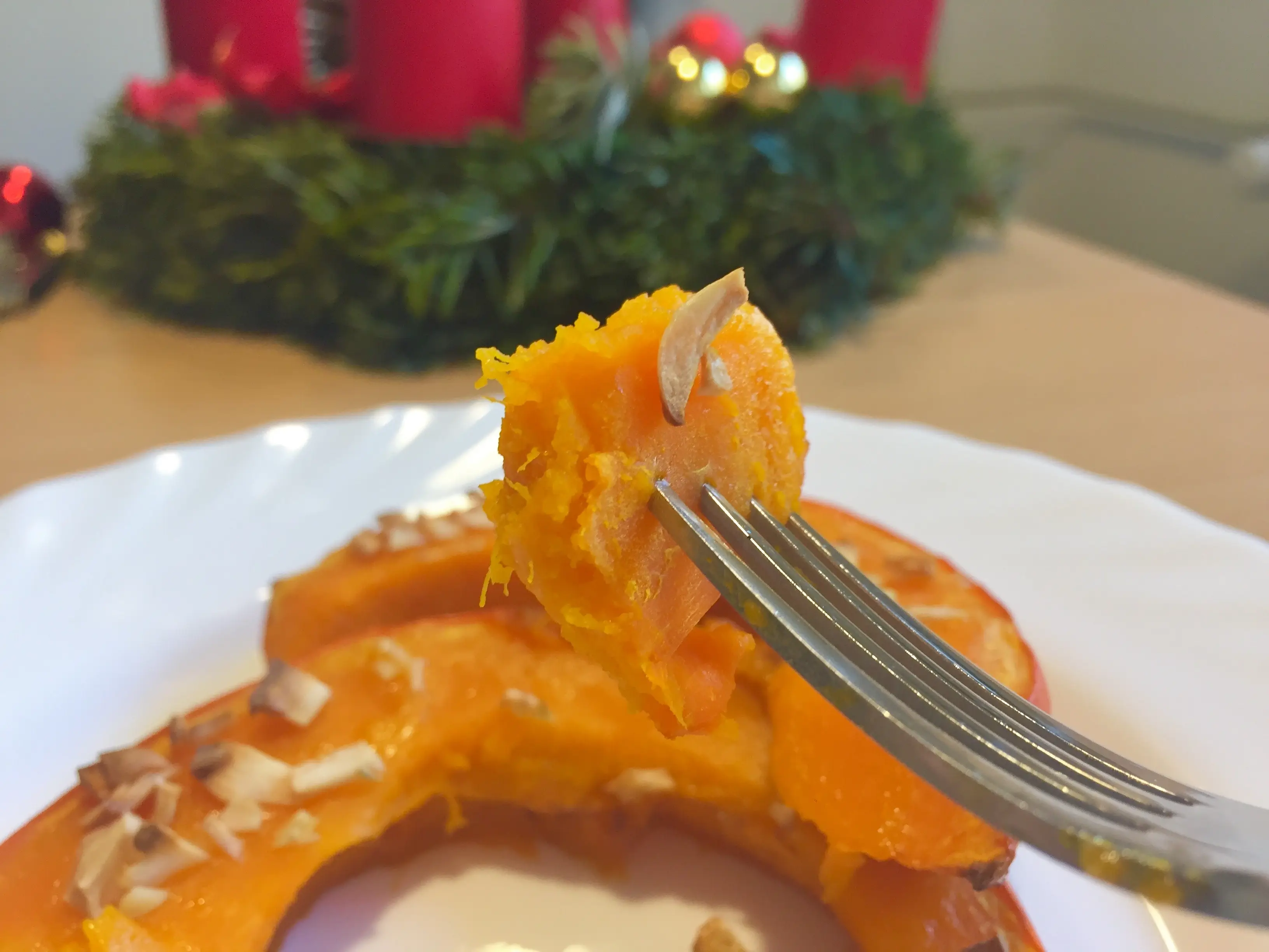 Pumpkin, garlic, olive oil, and salt