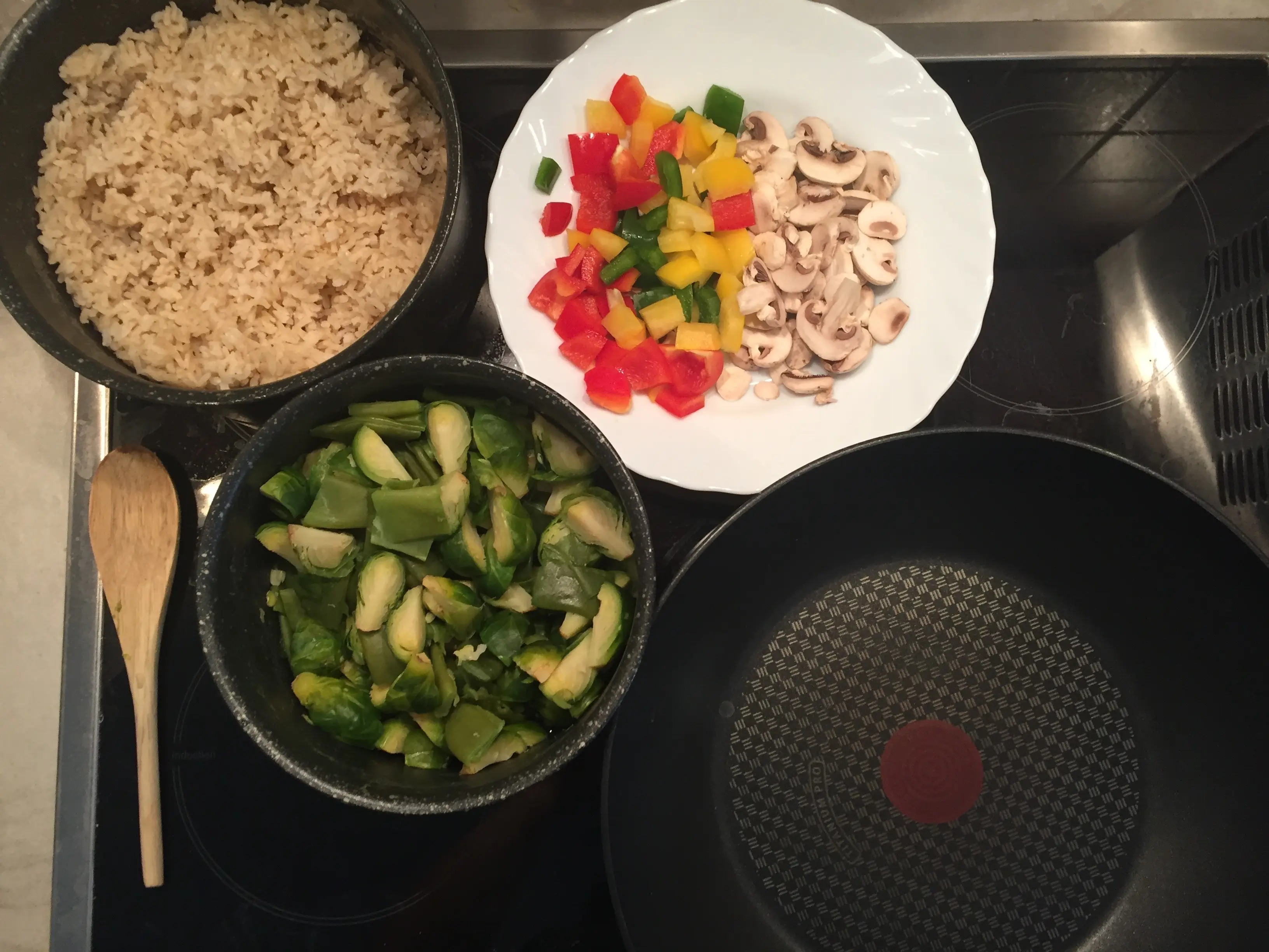 Stir fry in the pan