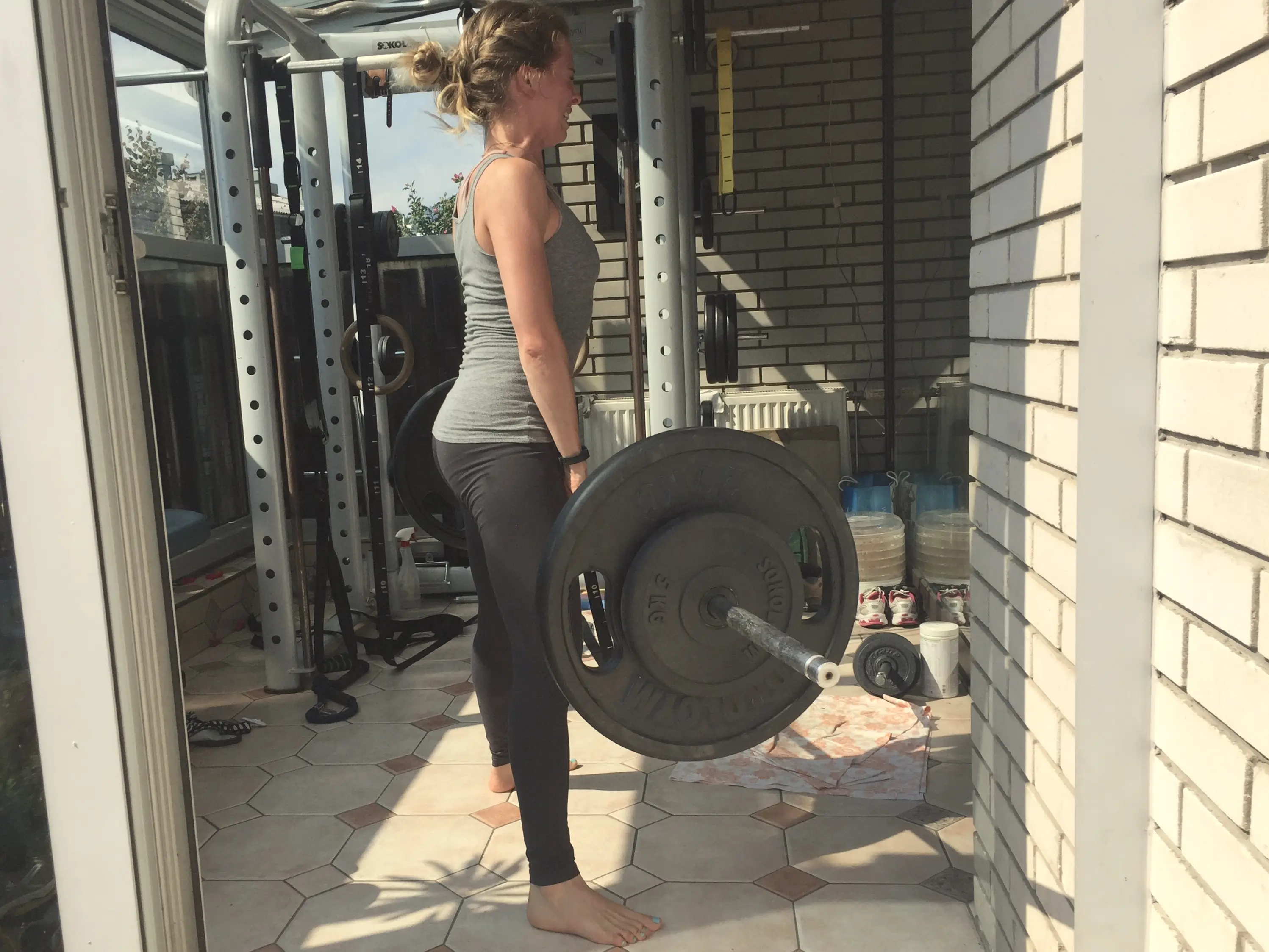 In the midst of my workout. Booty shaping in progress!