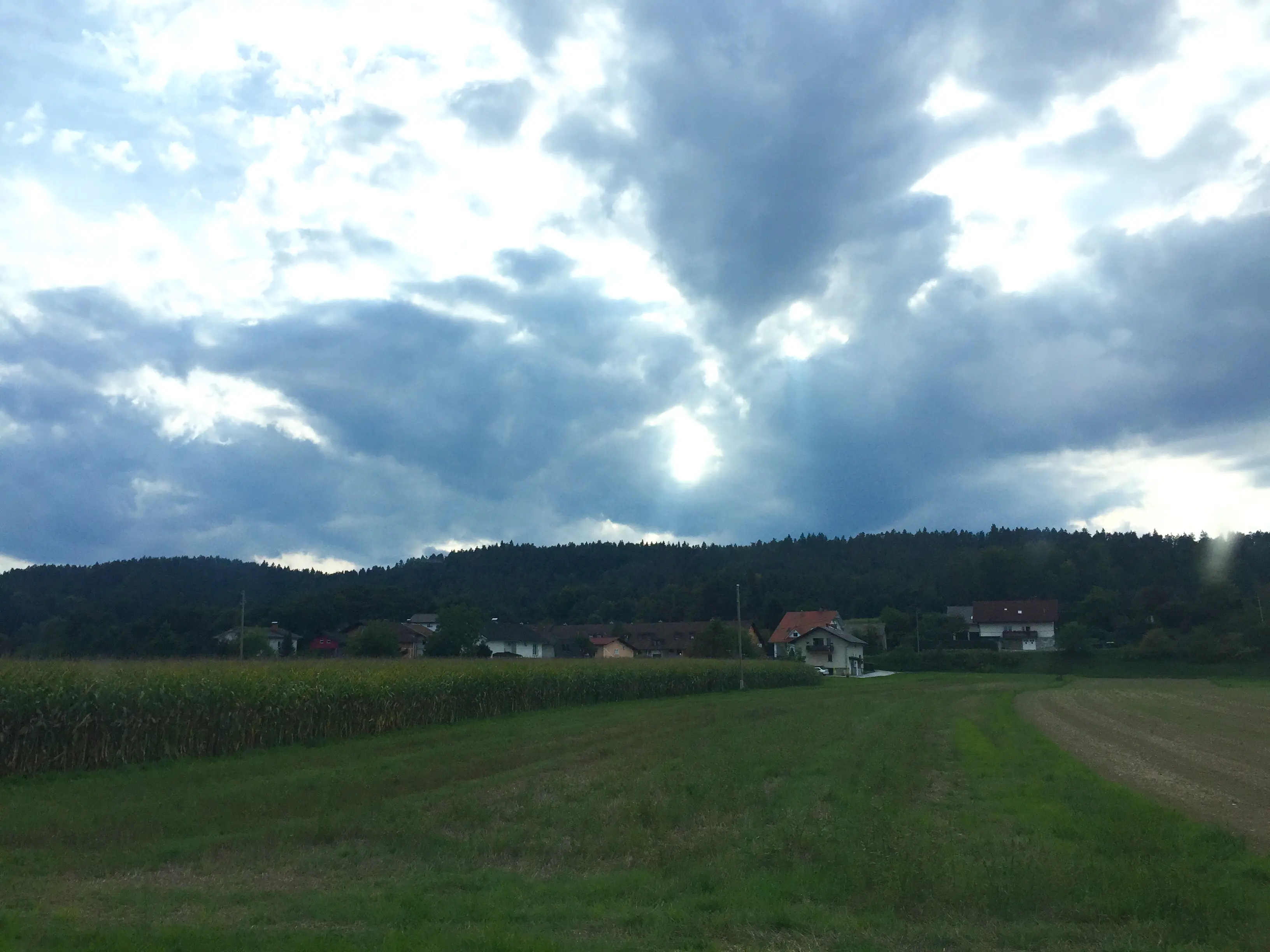 A cruise by Slovenian farm land.